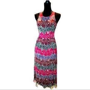 Ella Moss Floral Dress in Pink, Purple & Burgundy
